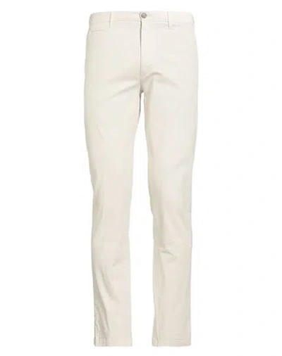 40weft Man Pants Beige Size 28 Cotton, Elastane In Neutral