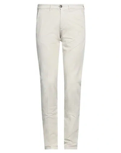 40weft Man Pants Beige Size 28 Cotton, Linen, Lycra