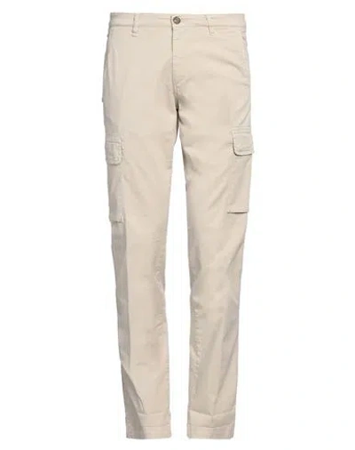 40weft Man Pants Beige Size 30 Cotton, Elastane