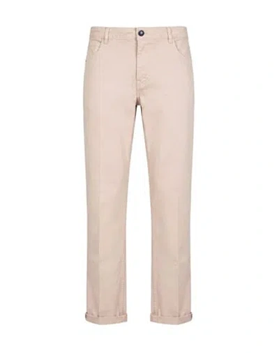 40weft Man Pants Beige Size 32 Cotton, Elastane