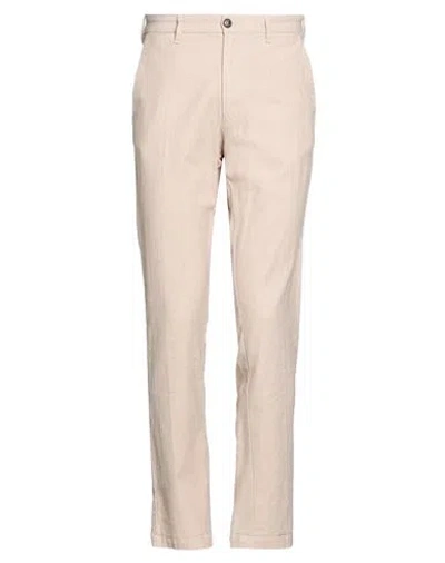 40weft Man Pants Beige Size 32 Cotton, Linen, Elastane In Pink