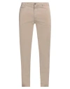 40weft Man Pants Beige Size 34 Cotton, Elastane