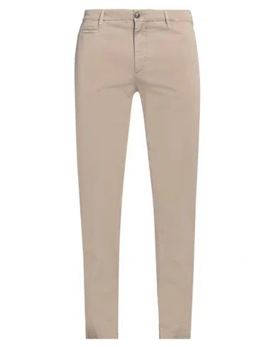 40weft Man Pants Beige Size 34 Cotton, Elastane In Beige