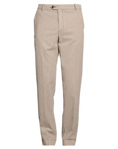 40weft Man Pants Beige Size 36 Cotton, Elastane