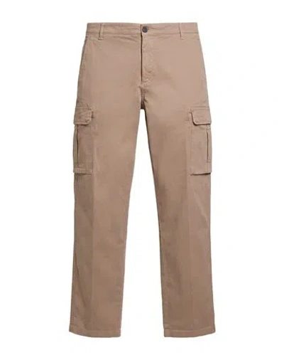 40weft Man Pants Beige Size 36 Cotton, Elastane In Pink