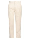 40weft Man Pants Beige Size 36 Cotton, Polyester, Elastane In Beige