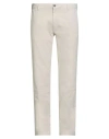 40weft Man Pants Beige Size 38 Cotton, Elastane In Sand