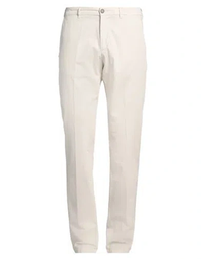 40weft Man Pants Beige Size 38 Cotton, Linen, Elastane