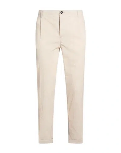 40weft Man Pants Beige Size 38 Cotton, Polyester, Elastane In Neutral