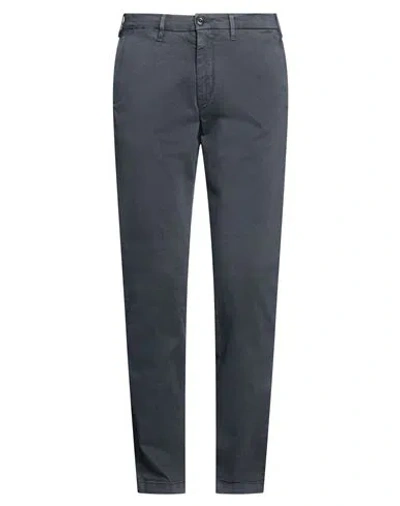 40weft Man Pants Blue Size 28 Cotton, Elastane In Gray