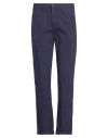 40weft Man Pants Blue Size 42 Cotton, Elastane In Blue