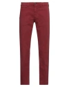40weft Man Pants Brick Size 30 Cotton, Elastane In Red