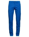 40weft Man Pants Bright Blue Size 32 Cotton, Elastane