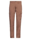 40weft Man Pants Brown Size 40 Cotton, Elastane In Brown