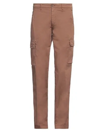 40weft Man Pants Brown Size 30 Cotton, Elastane