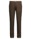 40weft Man Pants Brown Size 32 Cotton, Elastane