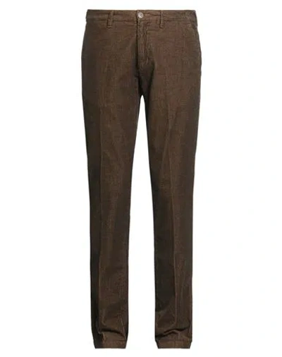 40weft Man Pants Brown Size 32 Cotton, Elastane
