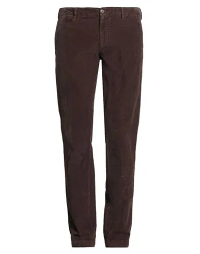 40weft Man Pants Brown Size 36 Cotton, Elastane