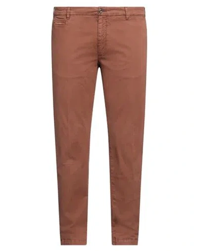 40WEFT 40WEFT MAN PANTS BROWN SIZE 38 COTTON, ELASTANE