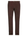 40weft Man Pants Brown Size 42 Cotton, Elastane