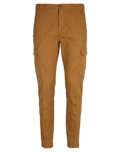 40weft Man Pants Camel Size 36 Cotton, Elastane In Multi
