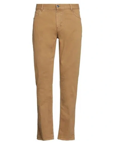 40WEFT 40WEFT MAN PANTS CAMEL SIZE 38 COTTON, ELASTANE