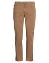 40weft Man Pants Camel Size 36 Cotton, Elastane In Beige