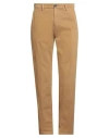40weft Man Pants Camel Size 38 Cotton, Elastane In Brown