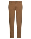 40weft Man Pants Khaki Size 38 Cotton, Elastane