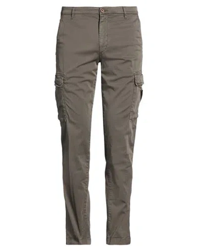 40weft Man Pants Charcoal Size 38 Cotton, Elastane In Green