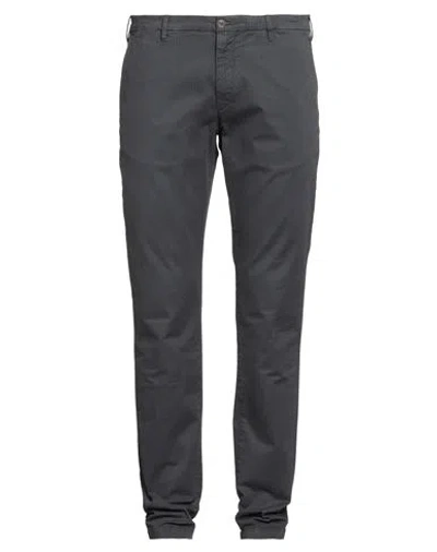 40weft Man Pants Charcoal Size 40 Cotton, Elastane In Gray