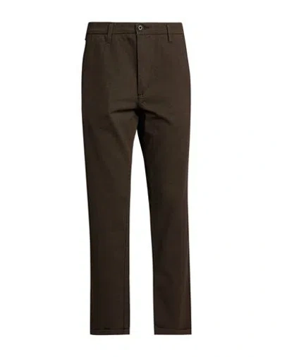 40weft Man Pants Chocolate Brown Size 34 Cotton, Elastane