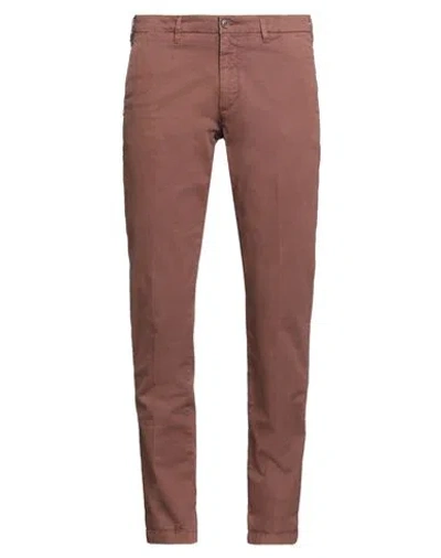 40WEFT 40WEFT MAN PANTS CHOCOLATE BROWN SIZE 42 COTTON, ELASTANE