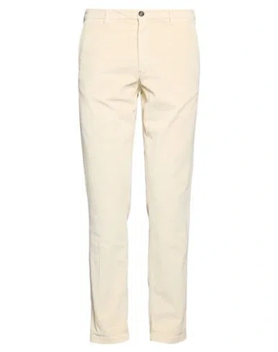 40weft Man Pants Cream Size 36 Cotton, Lyocell, Elastane In White