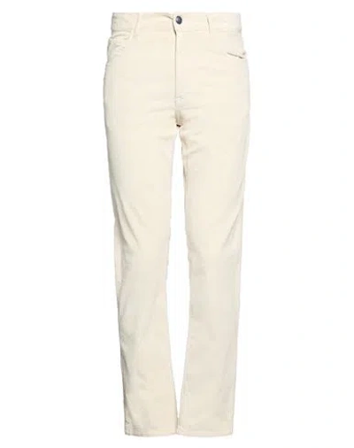 40weft Man Pants Cream Size 36 Cotton, Lyocell, Elastane In White
