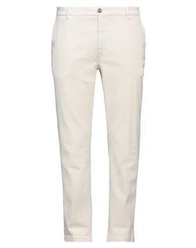 40weft Man Pants Cream Size 38 Organic Cotton, Cotton, Elastane In White