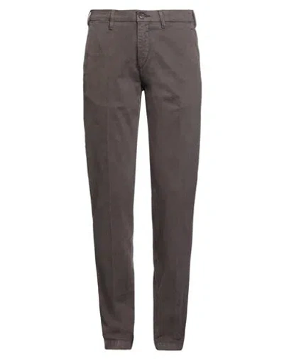 40weft Man Pants Dark Brown Size 30 Cotton, Elastane