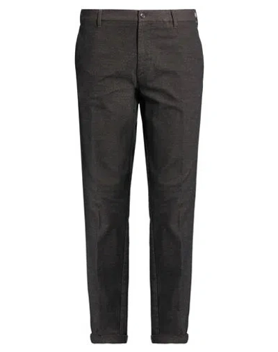 40weft Man Pants Dark Brown Size 40 Cotton, Polyester, Viscose, Elastane In Black