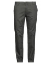 40weft Man Pants Dark Green Size 40 Cotton, Elastane In Black