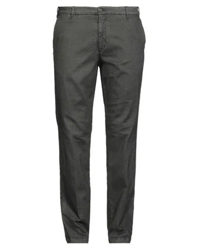 40weft Man Pants Dark Green Size 40 Cotton, Elastane