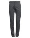 40weft Man Pants Lead Size 40 Cotton, Elastane In Grey