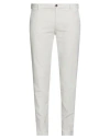 40weft Man Pants Ivory Size 40 Cotton, Modal, Elastane In White