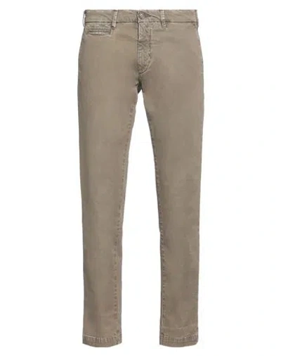 40weft Man Pants Khaki Size 30 Cotton, Elastane In Beige