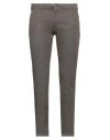 40weft Man Pants Grey Size 36 Cotton, Elastane