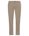 40weft Man Pants Khaki Size 36 Cotton, Elastane In Beige