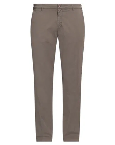 40weft Man Pants Khaki Size 38 Cotton, Elastane In Beige