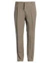 40weft Man Pants Khaki Size 38 Linen In Brown