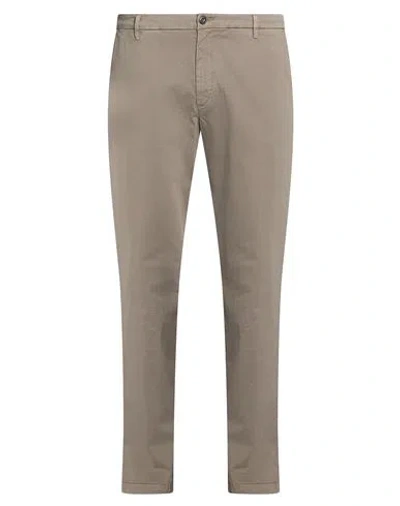 40weft Man Pants Khaki Size 40 Cotton, Elastane In Brown
