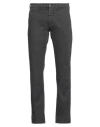 40weft Man Pants Lead Size 28 Cotton, Elastane In Grey