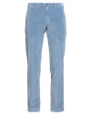 40weft Man Pants Light Blue Size 38 Cotton, Modal, Elastane